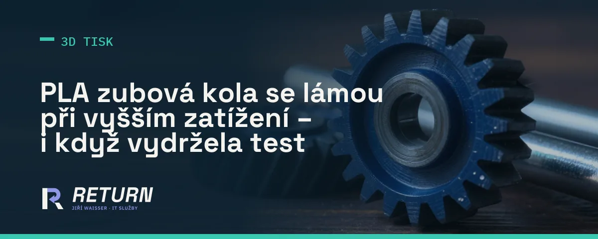 PLA zubová kola v jízdním řetězu